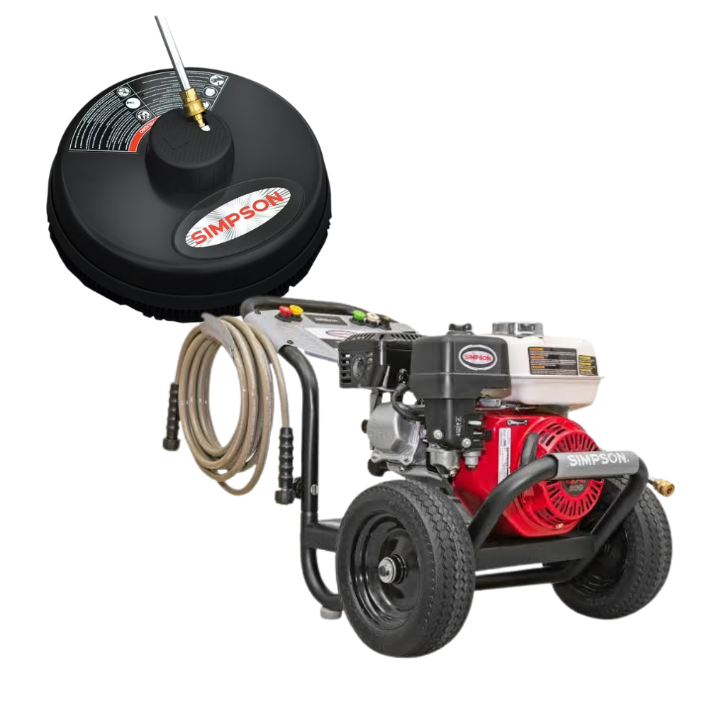 HIDROLAVADORA A GASOLINA 3500 PSI + LIMPIADOR DE SUPERFICIE 15" + CORTADOR SLICE