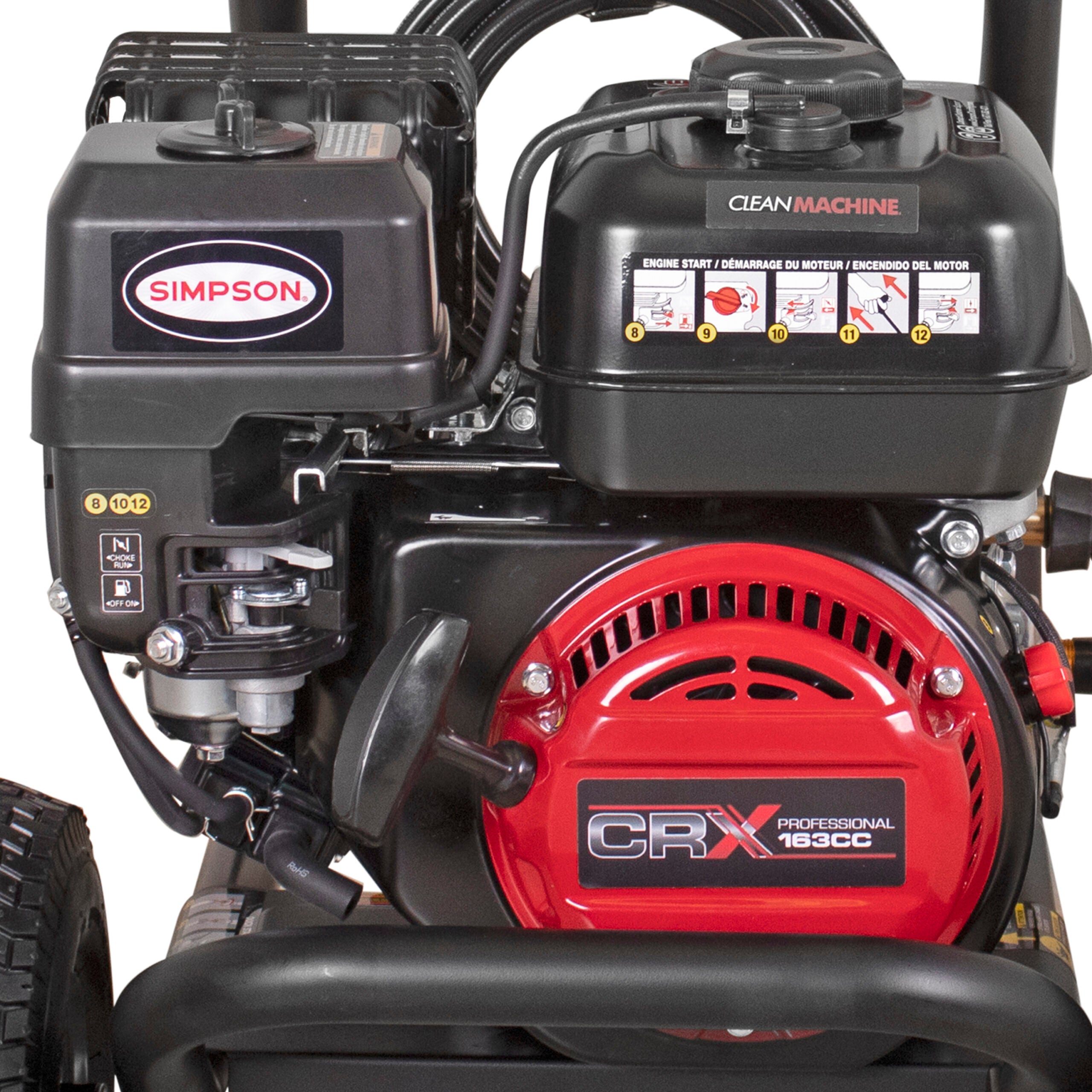 HIDROLAVADORA A GASOLINA DE 3100 PSI 2.3 GPM Y MOTOR CRX®165 (USO RESIDENCIAL)