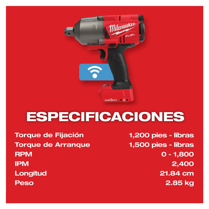 LLAVE DE IMPACTO DE 3/4" DE ALTO TORQUE, ONE KEY, M18 FUEL (HERRAMIENTA SOLA)