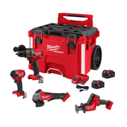 COMBO DE TALADRO (290420) + ATORNILLADOR (295320) + ESMERIL (288020) + SIERRA 271920 C/ CARGADOR Y DOS BATERIAS EN CAJA PACKOUT 48228427