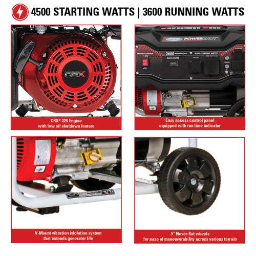 GENERADOR DE 3600 WATTS CON SISTEMA DE ARRANQUE MANUAL 60HZ 120V