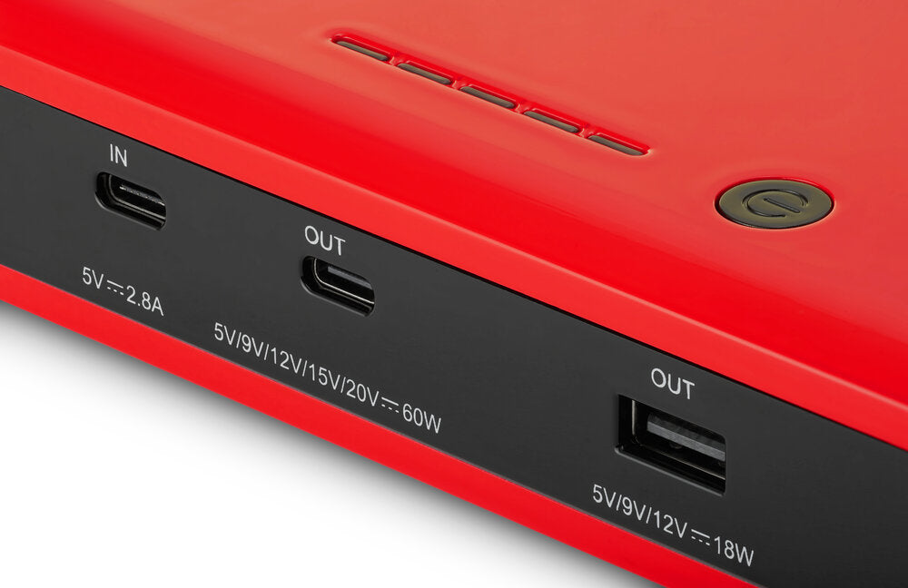 ARRANCADOR DE BATERIA ULTRACOMPACTO MULTIFUNCION DE LITIO A 12V 1500A - LUCES LED DE ALTA INTENSIDAD