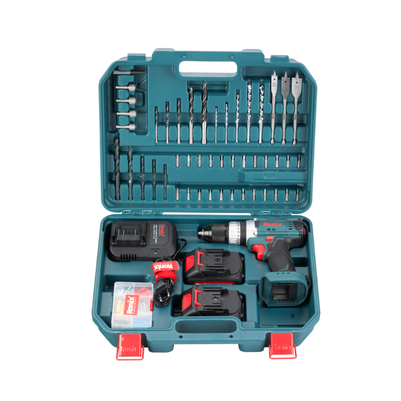 TALADRO ROTATIVO INALAMBRICO 3/8" 35NM ACCESORIOS C/CARGADOR Y 2 BATERIAS 12V