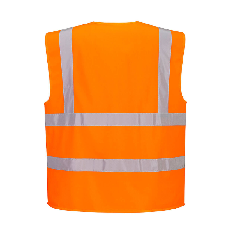 CHALECO REFELECTIVO NARANJA DE 4 CINTAS SIN BOLSILLOS