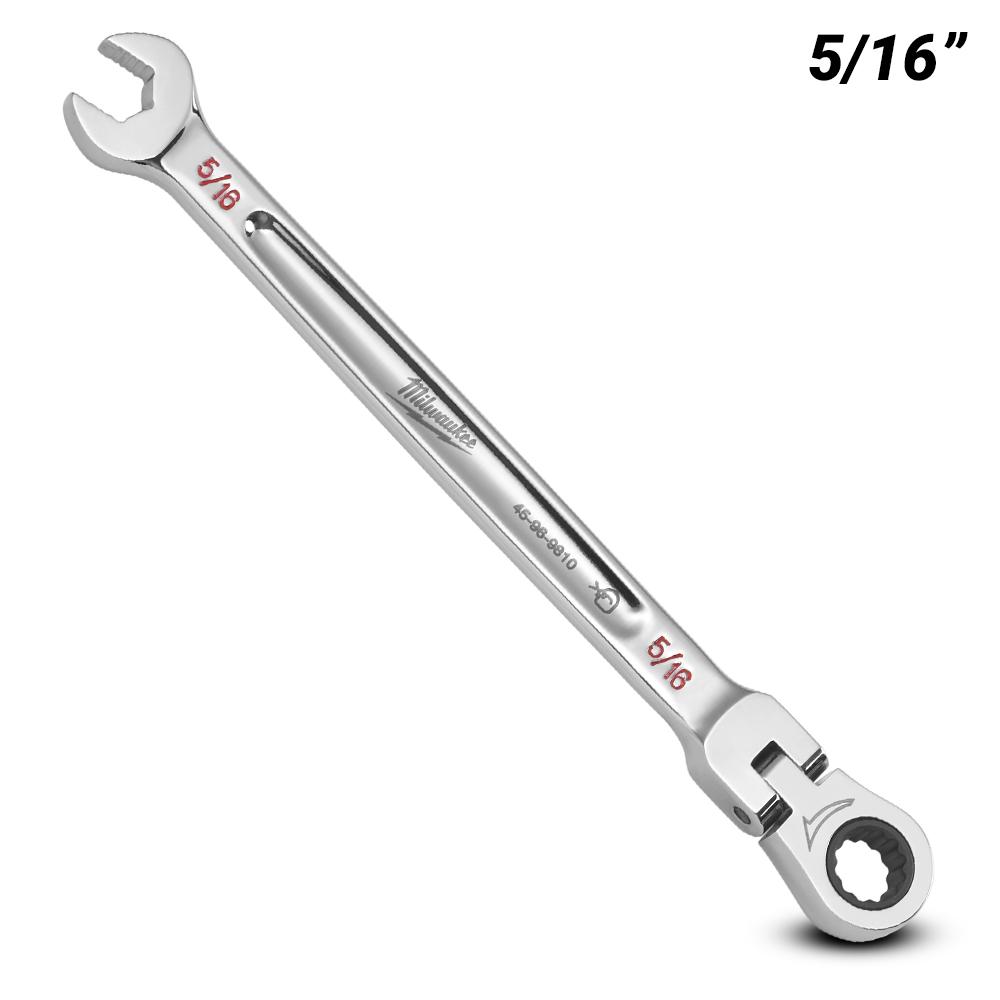 LLAVE COMBINADA SAE CON RATCHET DE 5/16 C/ CABEZA FLEXIBLE