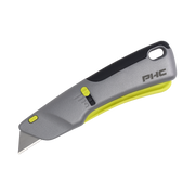 CUCHILLA CARCASA METAL AUTO-RETRACTIL VICTA GATILLO DE APRIETE