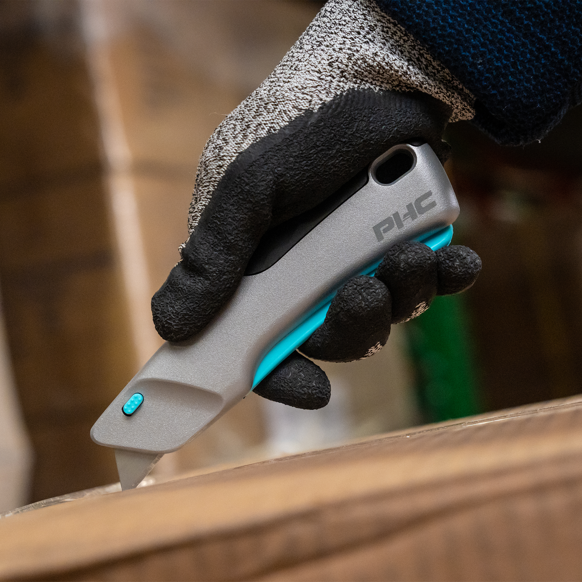 CUCHILLA CARCASA METAL SMART AUTO-RETRACTIL VICTA GATILLO DE APRIETE