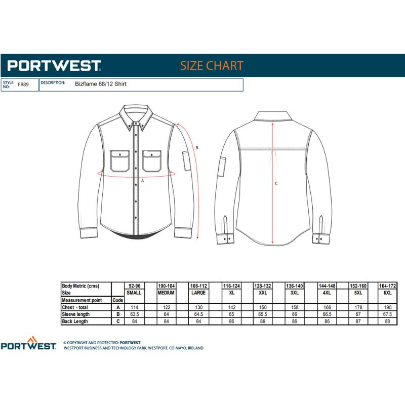 CAMISA BIZFLAME 88/12 AZUL MARINO