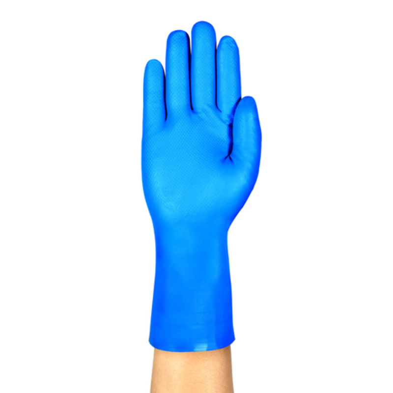 GUANTE DE NITRILO ALPHATEC SIN SOPORTE DE 13“ (PAR)