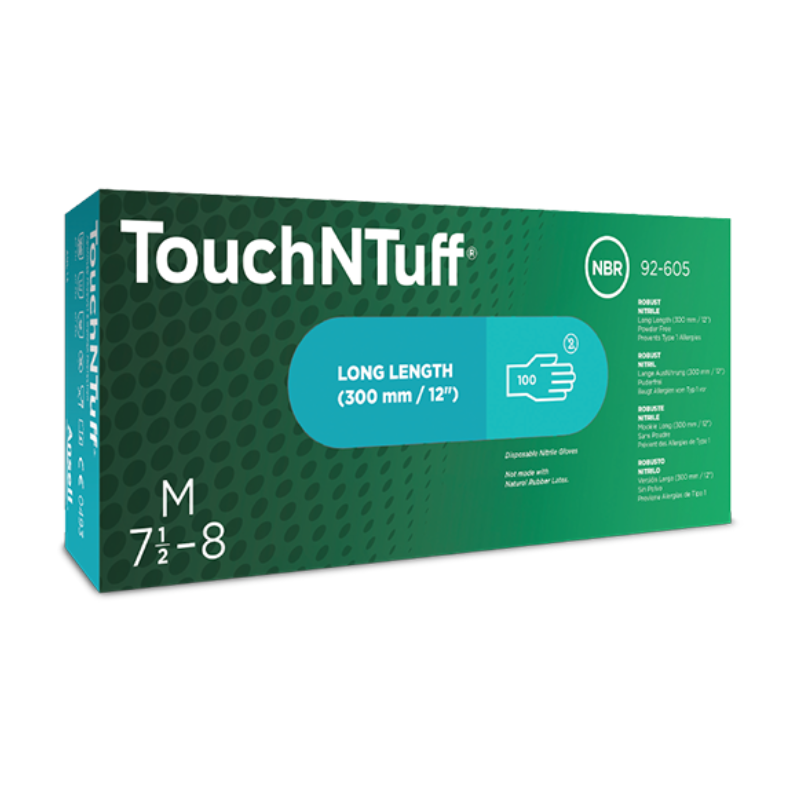 BOX - GUANTE DE RESISTENCIA QUÍMICA NITRILO (PAQUETE DE 100)