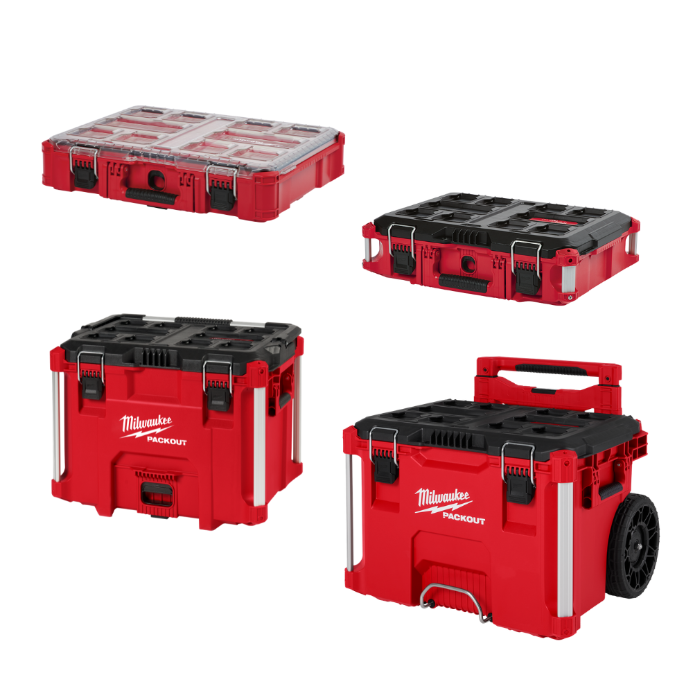 COMBO CAJA PACKOUT CON RUEDAS + CAJA XL + CAJA ORGANIZADORA + CAJA PEQUEÑA