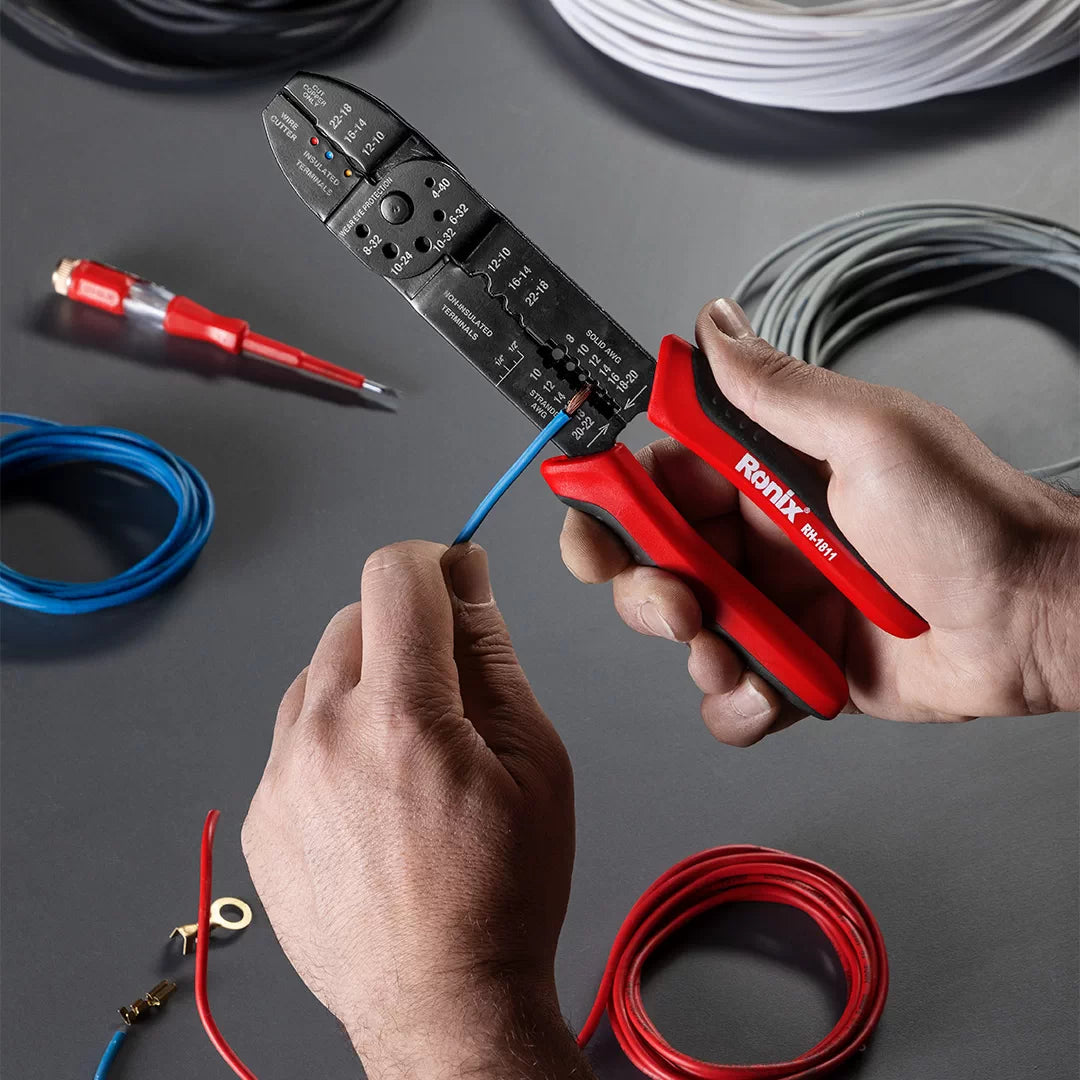 ALICATE ENGARZADOR MANGO TPR 50 ACERO