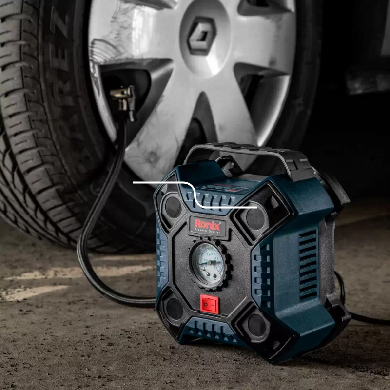 MINI COMPRESOR DE AIRE ANALOGO 12V 160 PSI