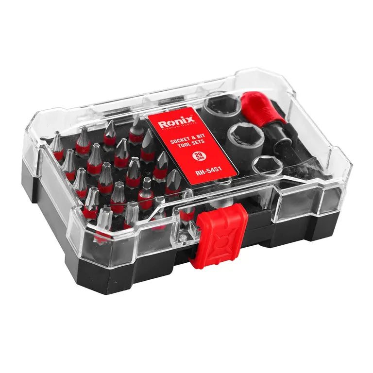 JUEGO DE PUNTAS DE DESTORNILLADOR Y SOCKETS (29 PIEZAS)