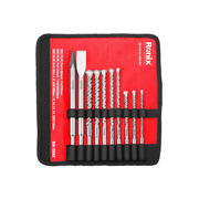 JUEGO DE BROCAS Y CINCELES SDS PLUS 10 PIEZAS 6 A 16MM