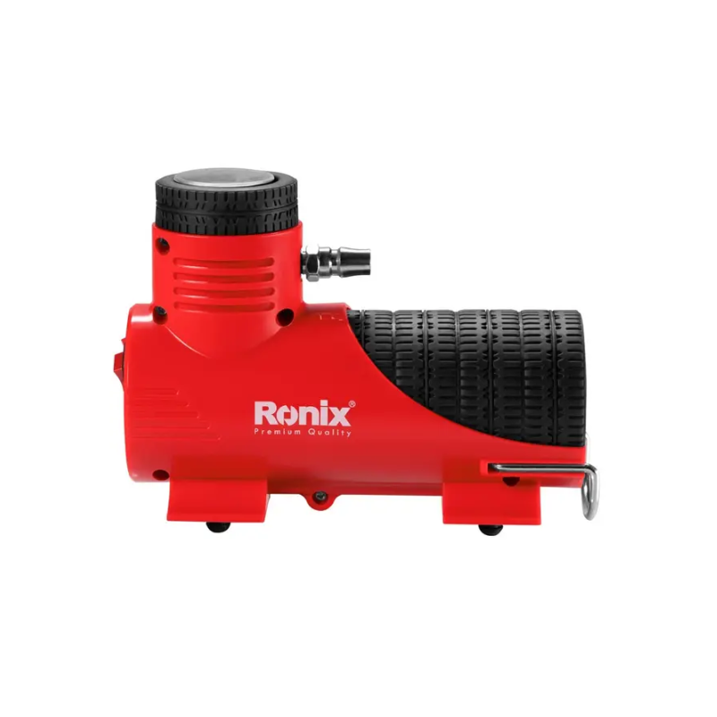 MINI COMPRESOR DE AIRE ANALOGO CON MANGUERA EN ESPIRAL 12V 100 PSI 35LPM