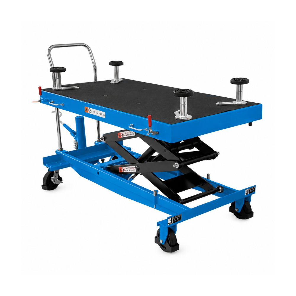 PLATAFORMA HIDRAULICA PARA AUTOS ELECTRICOS 1 TON (VERSION MANUAL)