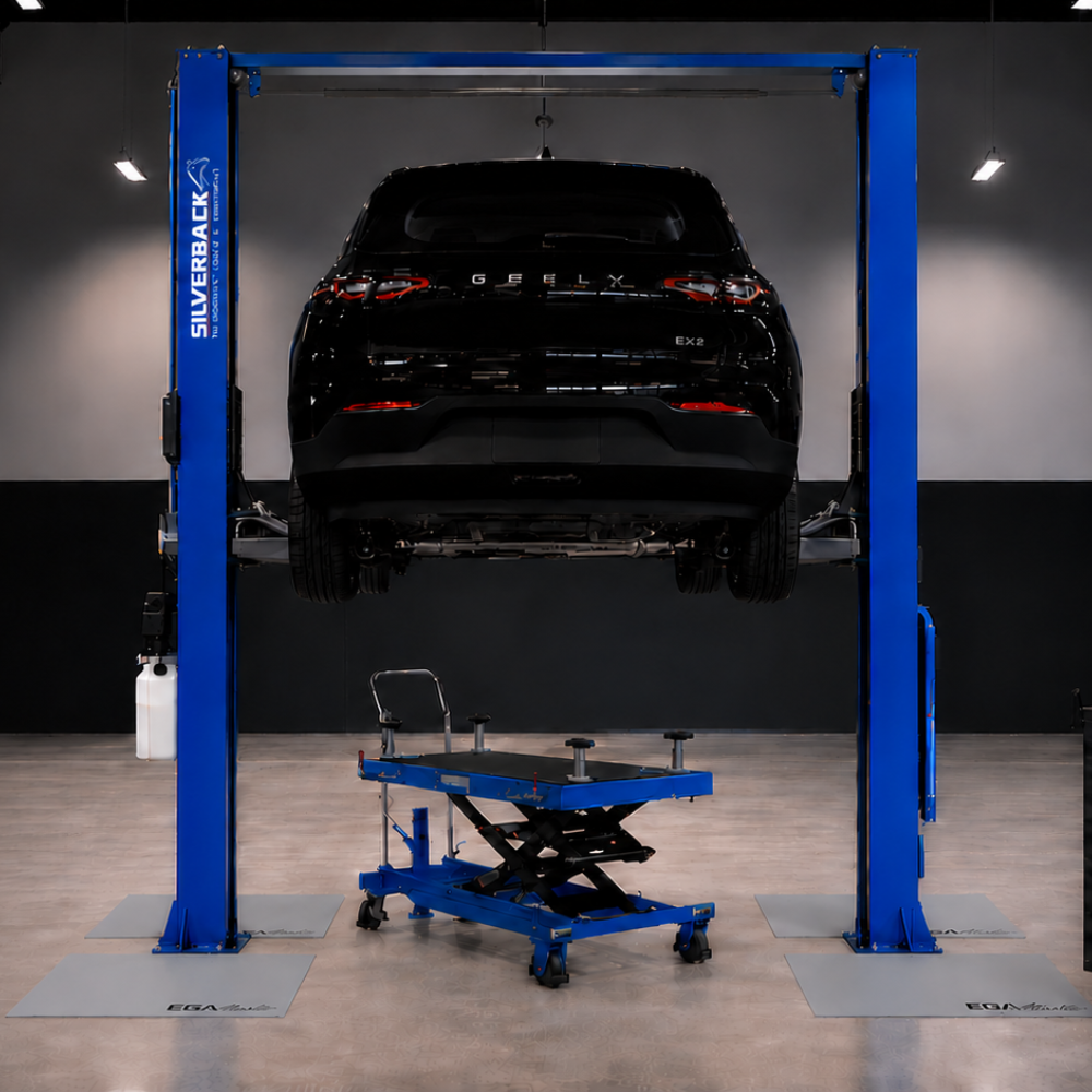 PLATAFORMA HIDRAULICA PARA AUTOS ELECTRICOS 1 TON (VERSION MANUAL)