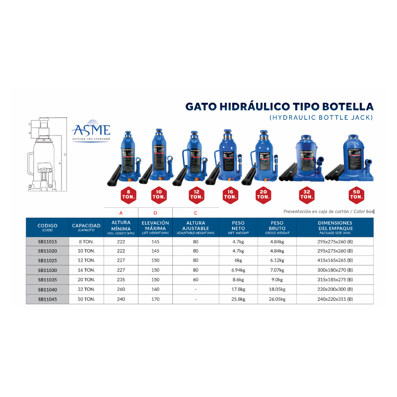 GATO HIDRÁULICO BOTELLA 32T