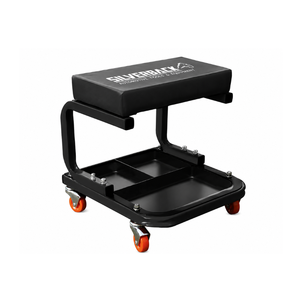 ASIENTO DESLIZANTE DE TALLER SILVERBACK | ALTA RESISTENCIA 250 LBS