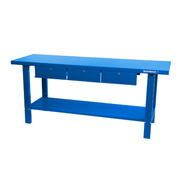 MESA DE TRABAJO DE METAL CON 3 GAVETAS 2000 MM x 640 MM x 865 MM