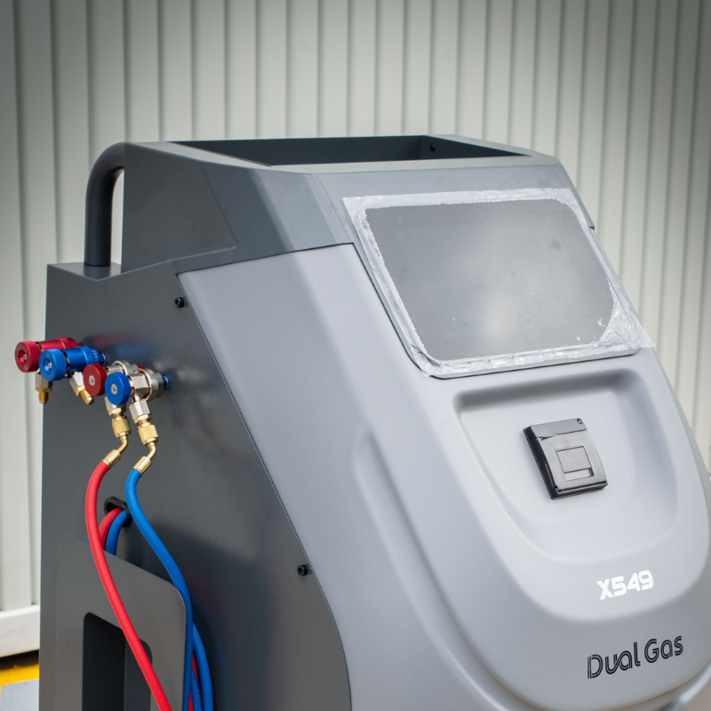 SISTEMA DE MANIPULACIÓN DE REFRIGERANTE PARA A/C DE AUTOMÓVIL - GAS DUAL (R‑134A Y R‑1234YF)