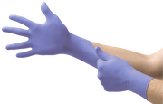 GUANTES DESECHABLES DE NITRILO AZUL VIOLETA SIN POLVO CON DEDOS TEXTURIZADOS MICROFLEX SUPRENO (B0X 100 UNIDADES)