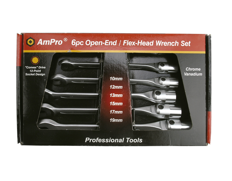 JUEGO DE LLAVES COMBINADAS CON DADO ARTICULADO 6 PZS 3/8"-3/4"