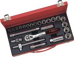 JUEGO DE DADOS CORTOS Y ACCESORIOS 3/8" 24 PZS 6-22MM