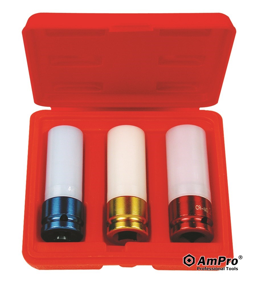 JUEGO DE DADOS DE IMPACTO PARED DELGADA 3PZS DR. 1/2"