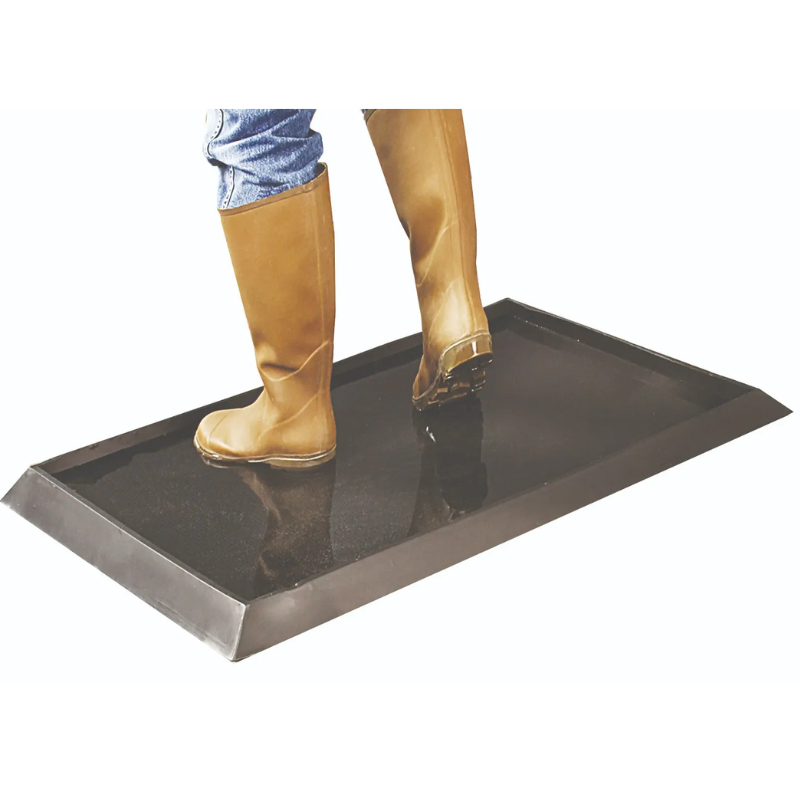 TAPETE SANITIZANTE DE PARED ALTA CON BORDE DE 2-1/2 NEGRO DE 32X39