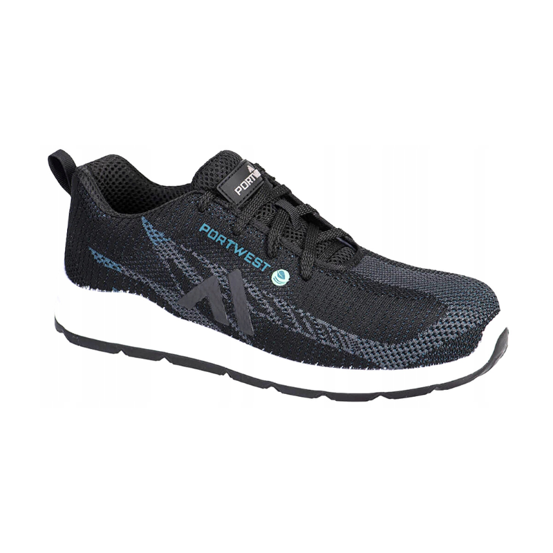 CALZADO DE SEGURIDAD DEPORTIVO ECO FLY CON PUNTERA DE COMPOSITE S1PS SR F0 NEGRO/AZUL TALLA 39