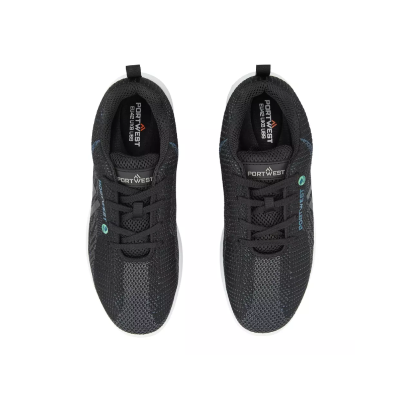 CALZADO DE SEGURIDAD DEPORTIVO ECO FLY CON PUNTERA DE COMPOSITE S1PS SR F0 NEGRO/AZUL TALLA 39