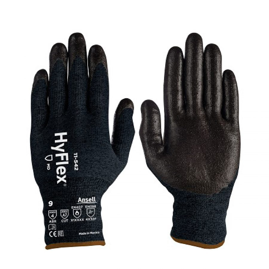 GUANTE HYFLEX CON RECUBRIMIENTO DE NITRILO RESISTENTE AL CORTE NIVEL 7