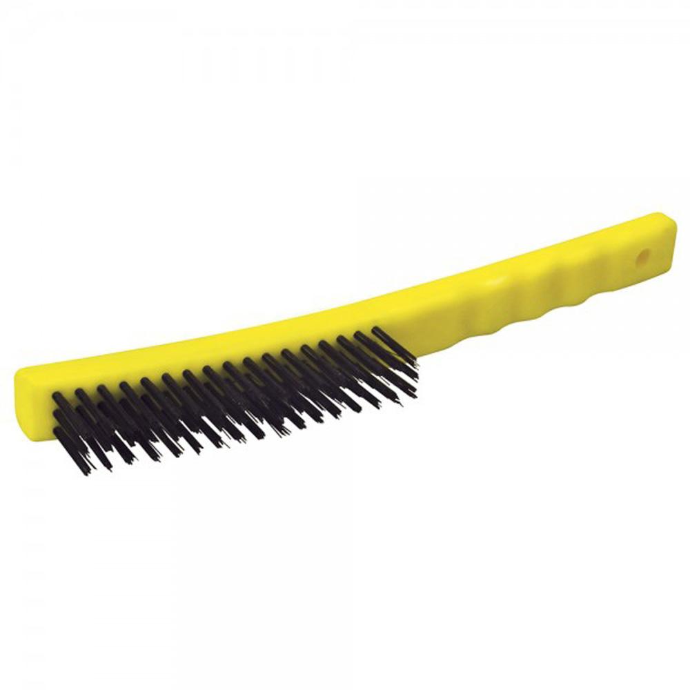CEPILLO MANUAL DE ALAMBRE DE ACERO MANGO PLASTICO