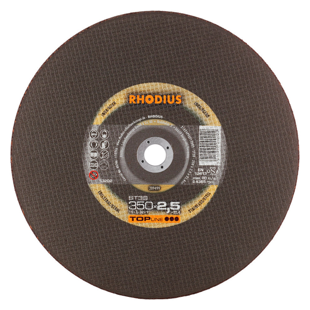 DISCO ABRASIVO CORTE METAL / INOX, TOP, P/ TRONZADORA