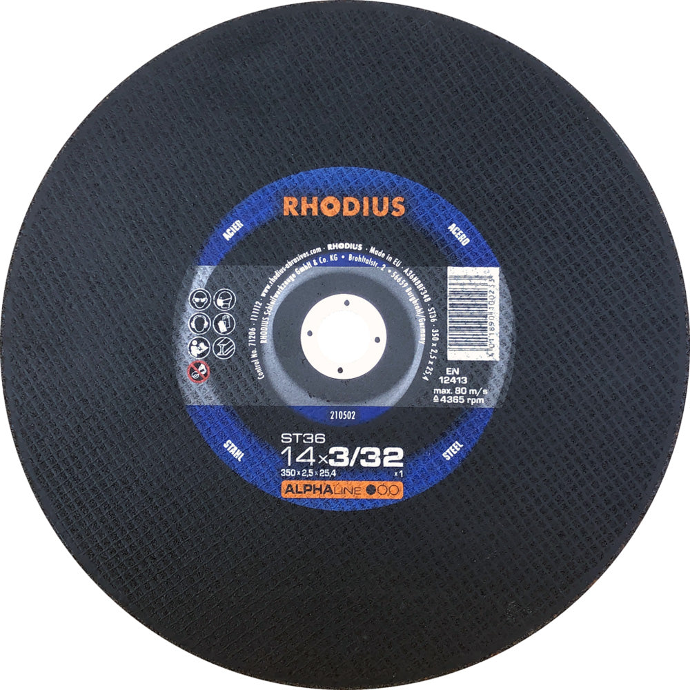 DISCO ABRASIVO CORTE METAL ALPHA P/ TRONZADORA