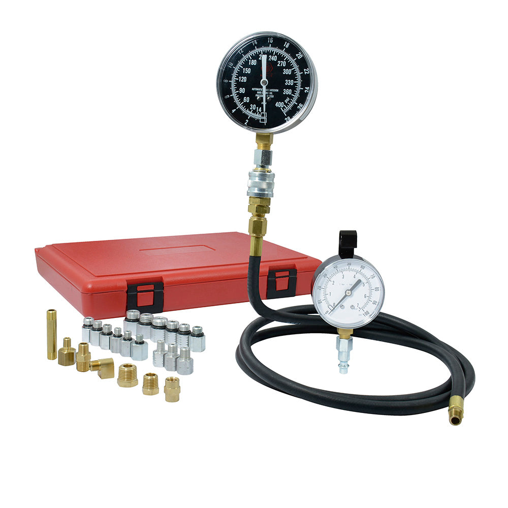 PROBADOR DE PRESION DE ACEITE 0-100PSI Y 0-400PSI 22 ADAPTADORES