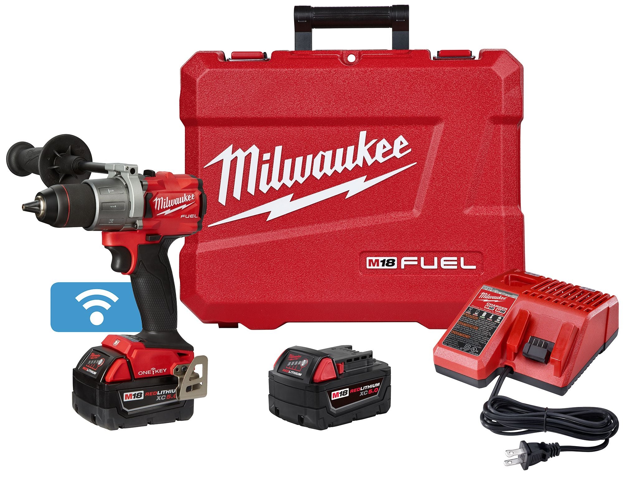 TALADRO PERCUTOR DE 1/2 IN M18 FUEL ONE KEY EN KIT