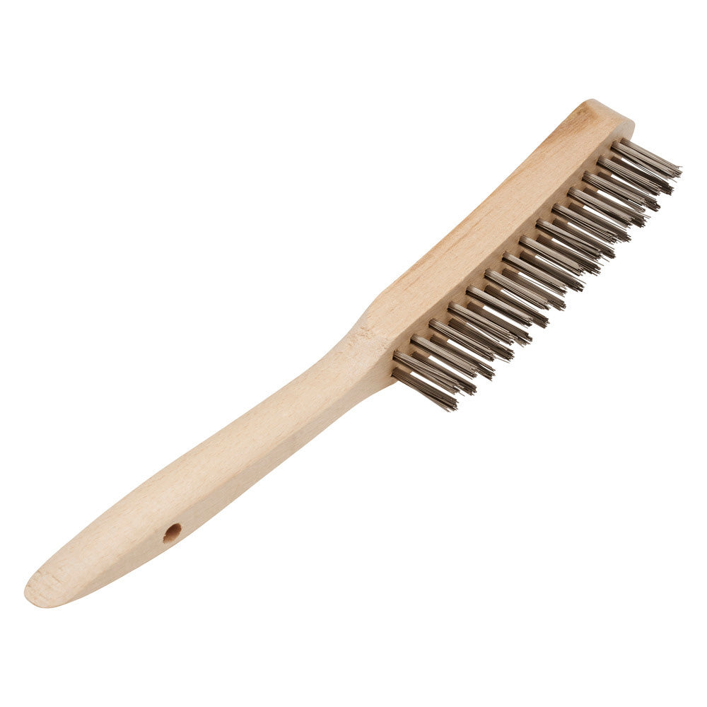 CEPILLO MANUAL DE ALAMBRE DE ACERO 4 HILERAS CON MANGO DE MADERA SHBG TOP