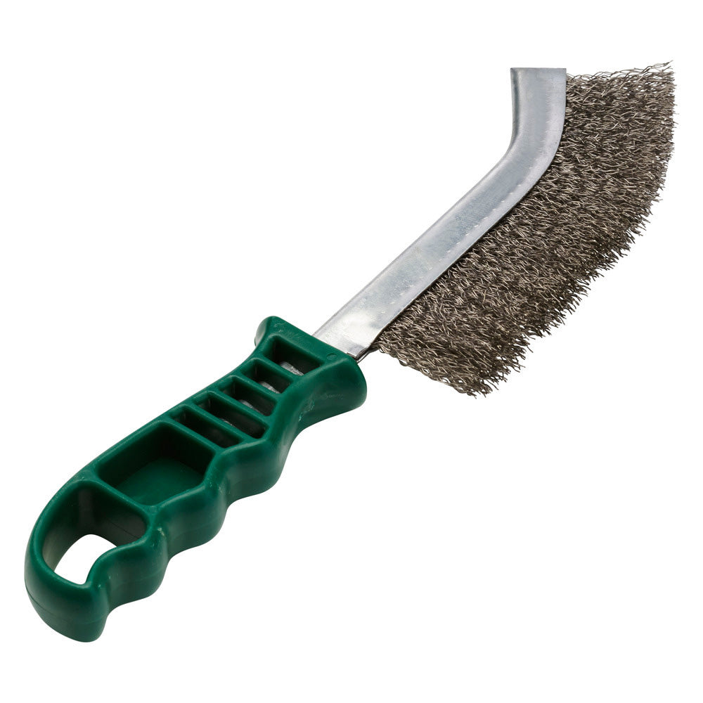 CEPILLO MANUAL DE ALAMBRE DE ACERO INOX. 1 HILERA CON MANGO PLASTICO UHBW PRO