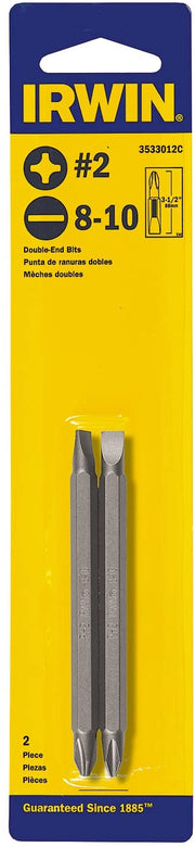 PUNTA DOBLE PARA ATORNILLADOR PHILLIPS #2 / PLANO 8-10 X 3-1/2 (2 UN BLISTER)
