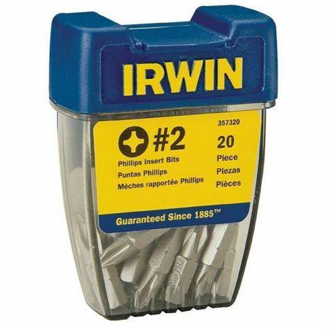 PUNTA PARA ATORNILLADOR INSERT PHILLIPS #2, 1/4 X 1 (20 UNIDADES)