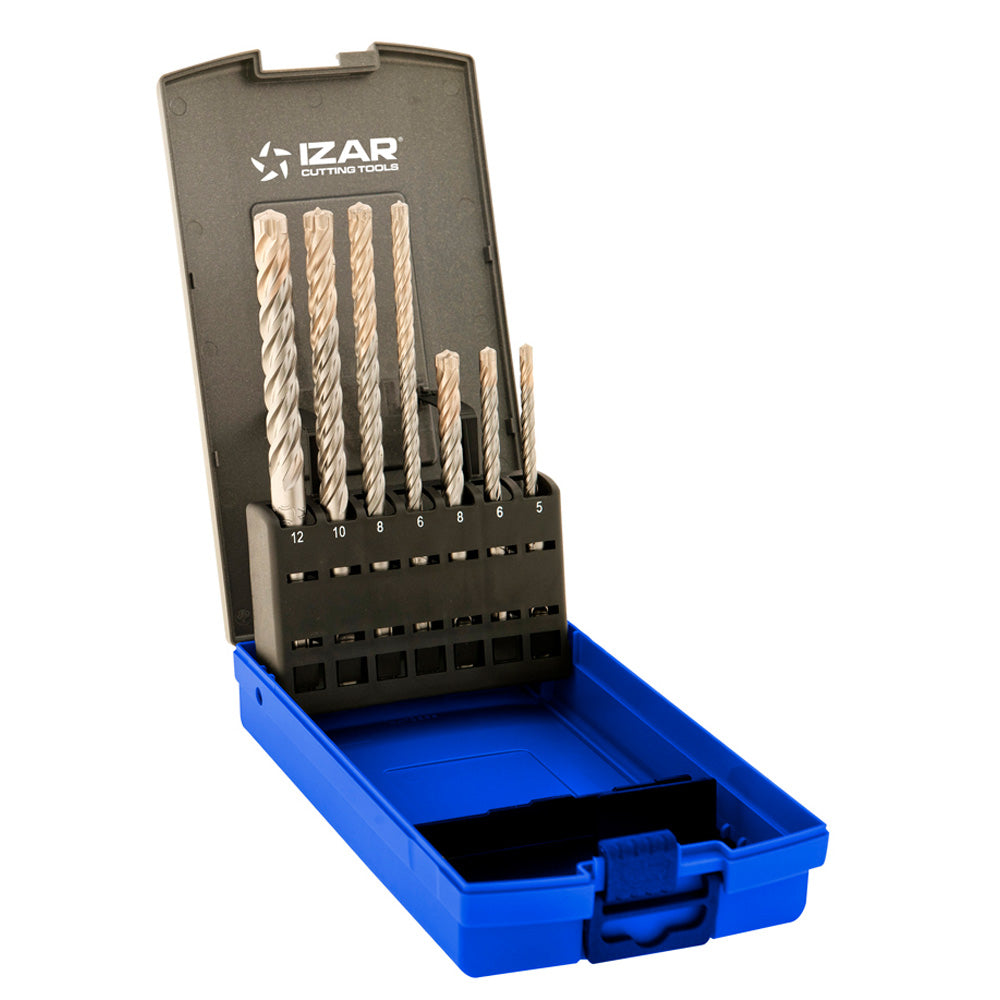 JUEGO DE BROCAS SDS-PLUS 4CT 5-6-8 X 115MM & 6-8-10-12 X 165MM - 1489 DE 7PZS