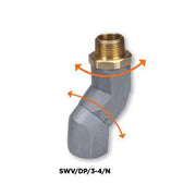 ADAPTADOR GIRATORIO TIPO CODO 3/4 PULGADA (M) X 3/4 PULGADA (F) PARA COMBUSTIBLE