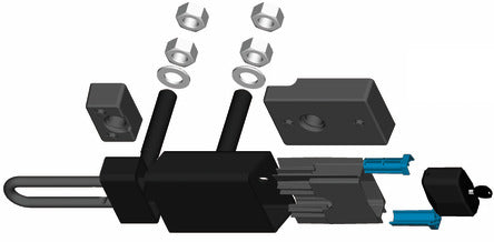 PORTACANDADO GRANIT™ PARA  CONTENEDORES+CANDADO BLACK  GRANIT™ 63MM ARCO 100MM  (215/100+37/55HB100)
