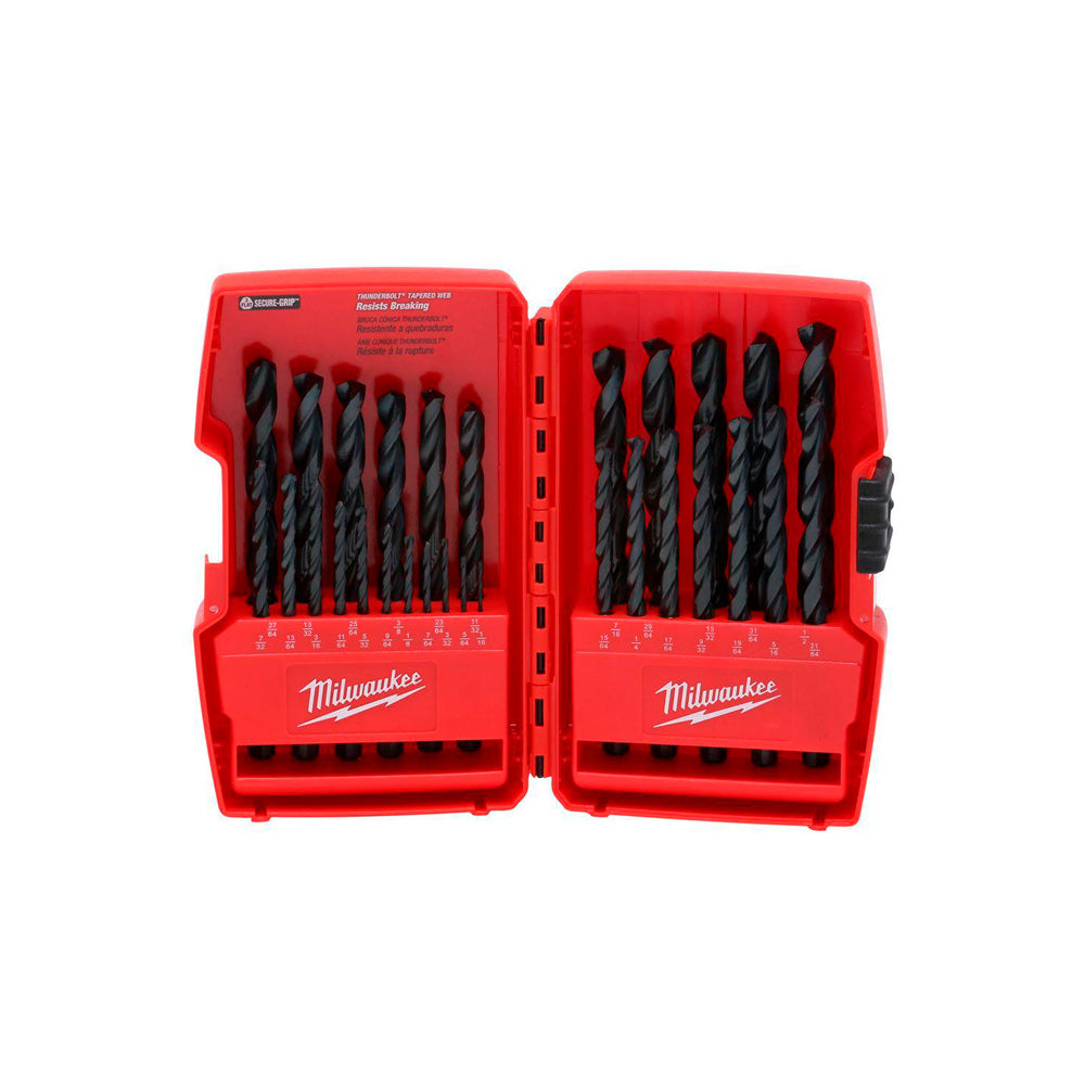 JUEGO DE BROCAS HSS THUNDERBOLT NEGRA 1/16 A 1/2, 29 PZS