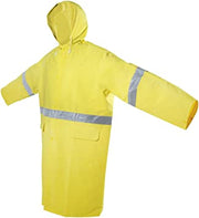 CAPOTE DE LUVIA AMARILLO CON CINTA REFLECTIVA (UNA PIEZA)