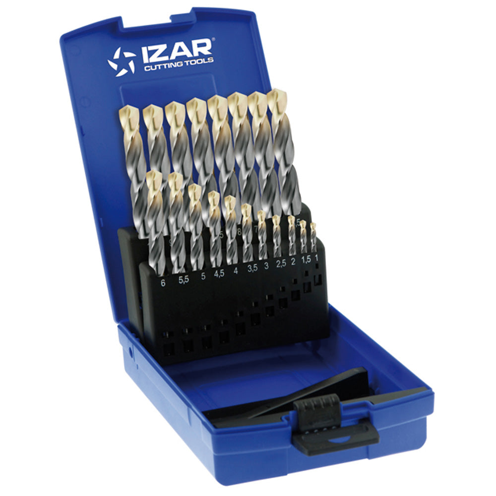 JUEGO DE BROCAS ZIRCONIO - 1015 DE 19 PCS