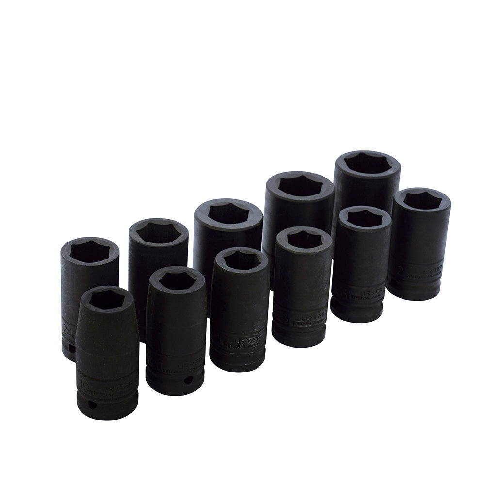 JUEGO DE DADOS IMPACTO LARGOS 11 PZS 19-32MM X 3/4"